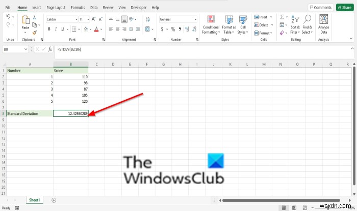 ExcelのSTDEV関数で標準偏差を求める方法をわかりやすく解説