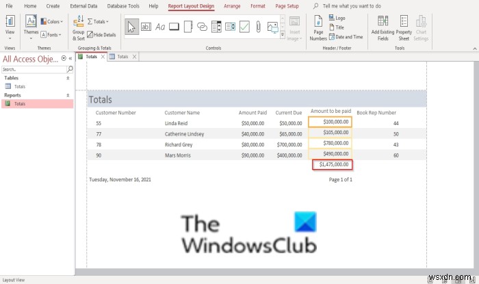 Microsoft Accessのレポートに合計を追加する2つの方法をわかりやすく解説