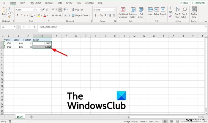 Microsoft ExcelでDOLLARDE関数を使う方法|分数表記のドル価格を小数に変換