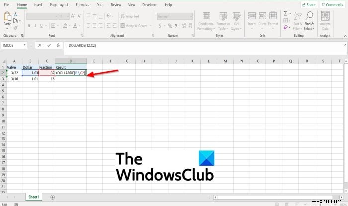Microsoft ExcelでDOLLARDE関数を使う方法|分数表記のドル価格を小数に変換