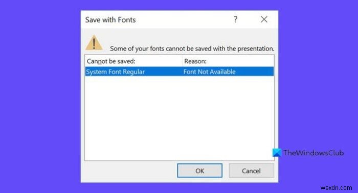 PowerPointで「一部のフォントはプレゼンテーションでは保存できません」エラーが出たときの対処法