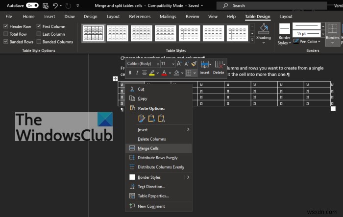 Microsoft Wordで表のセルを結合・分割する方法を徹底解説