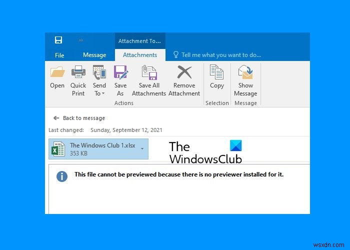 Outlookで「エラーのため、このファイルをプレビューできません」と表示される原因と対処法