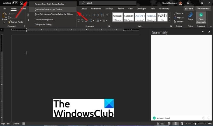 Microsoft Officeのクイックアクセスツールバーをカスタマイズする方法
