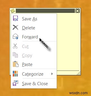 Outlookメールに付箋（Sticky Notes）を添付して送信する方法