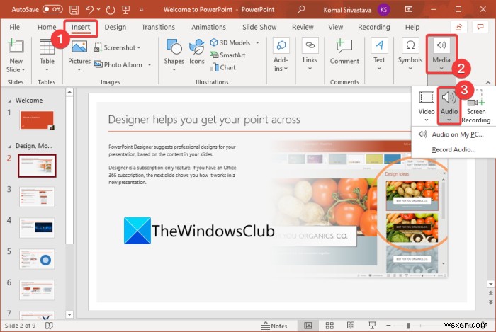 Windows 11/10で音声ナレーション付きビデオプレゼンテーションを作成する方法