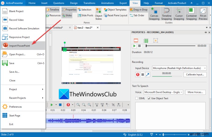 Windows 11/10で音声ナレーション付きビデオプレゼンテーションを作成する方法