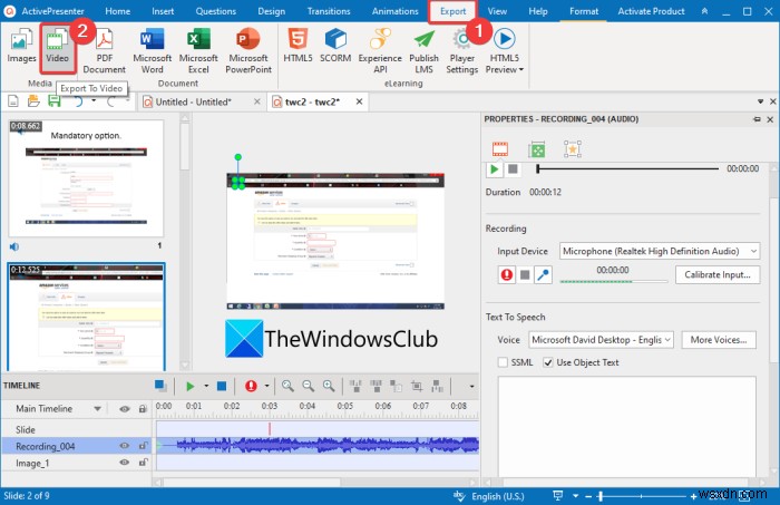 Windows 11/10で音声ナレーション付きビデオプレゼンテーションを作成する方法