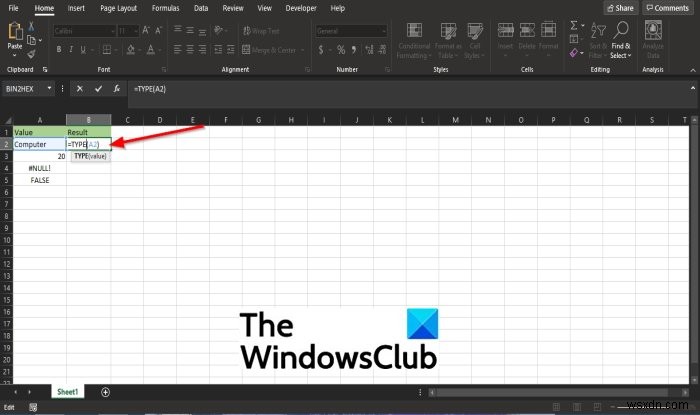 Microsoft ExcelでTYPE関数を使う方法|値のデータ型を判定する