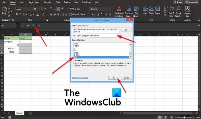 Microsoft ExcelでTYPE関数を使う方法|値のデータ型を判定する