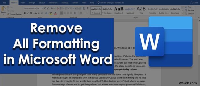 Microsoft Wordですべての書式を一括で削除・クリアする方法