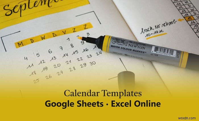 Googleスプレッドシート・Excelオンラインで使えるおすすめカレンダーテンプレート9選
