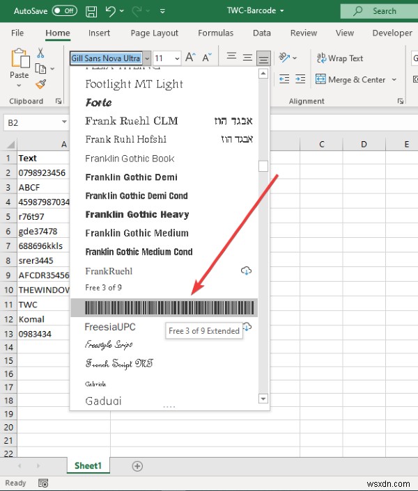 Microsoft Excelでバーコードを生成する方法|Code 39フォントを使った作成手順を解説