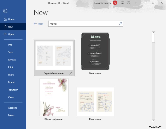 Microsoft Wordでレストランメニューを作成する方法【ゼロから作る/テンプレート活用】
