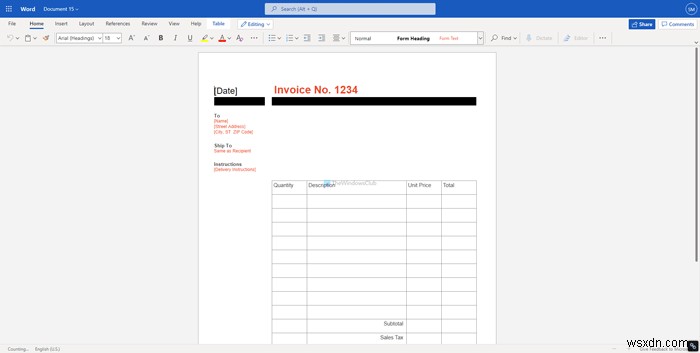 Word Onlineで無料使えるおすすめ請求書テンプレート5選|ビジネス請求書をおしゃれに簡単作成