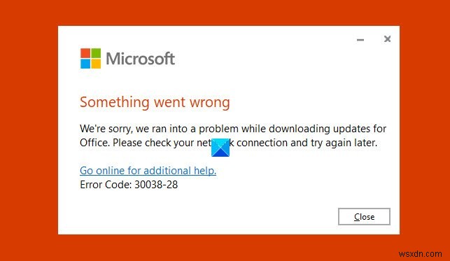 Microsoft Officeのエラーコード30038-28を修正する方法