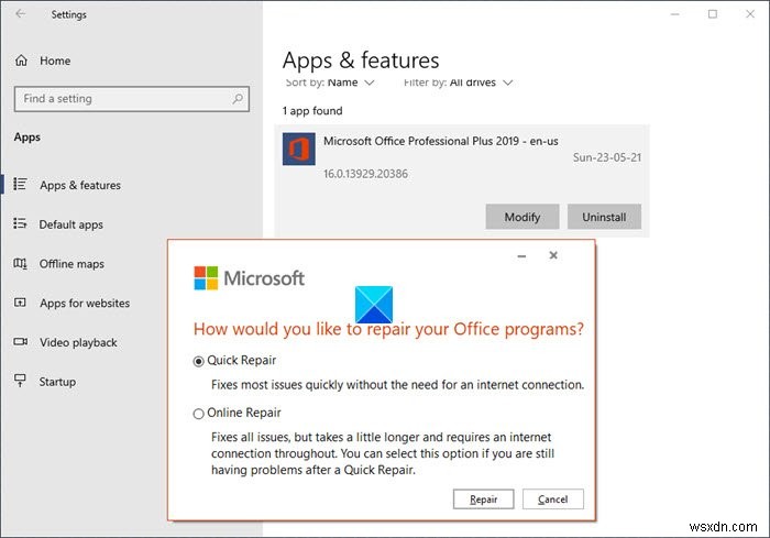 Microsoft Officeのエラーコード30038-28を修正する方法