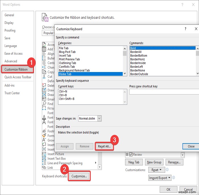 Microsoft Wordでキーボードショートカットが機能しないときの対処法