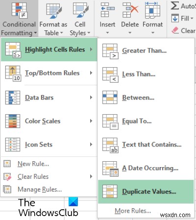 Microsoft Excelで重複セルを見つけて強調表示する方法