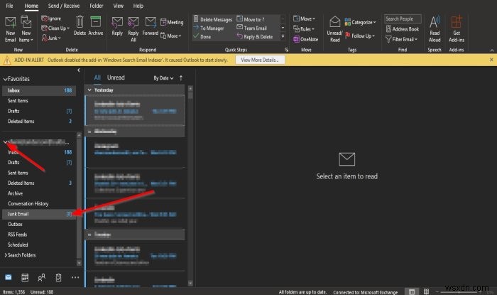 【Outlook】迷惑メールフォルダを空にして一括削除する方法