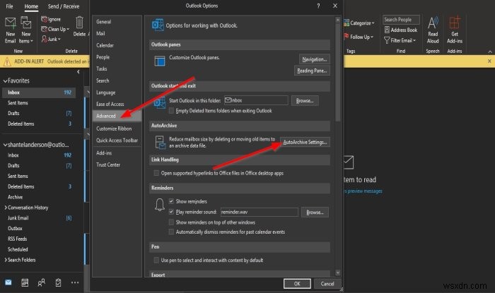 Outlookのメールを自動的にアーカイブする方法【AutoArchive設定手順】