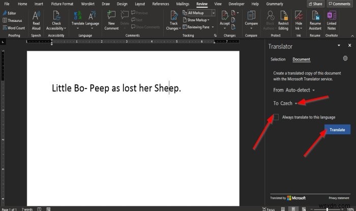 Microsoft Officeでテキストを別の言語に翻訳する方法|Word・Excel・PowerPoint・OneNote対応