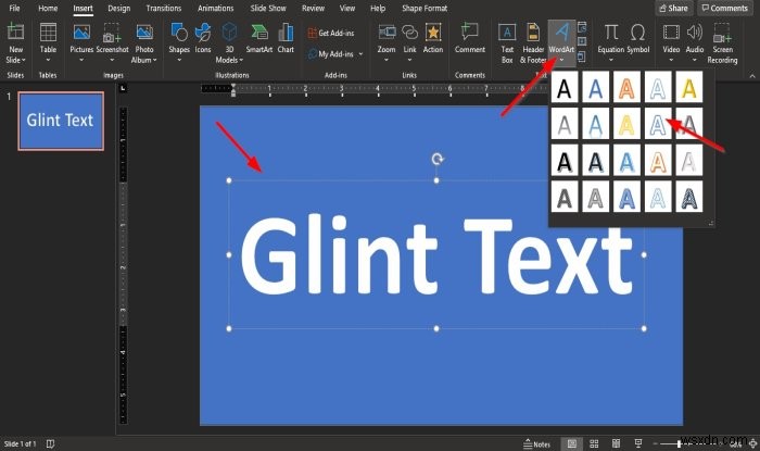 【PowerPoint】グリント(スパークル)テキストアニメーションの作り方