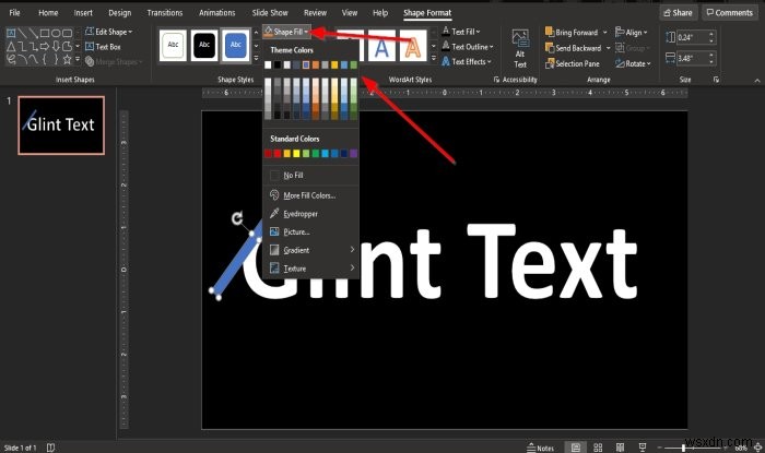 【PowerPoint】グリント(スパークル)テキストアニメーションの作り方