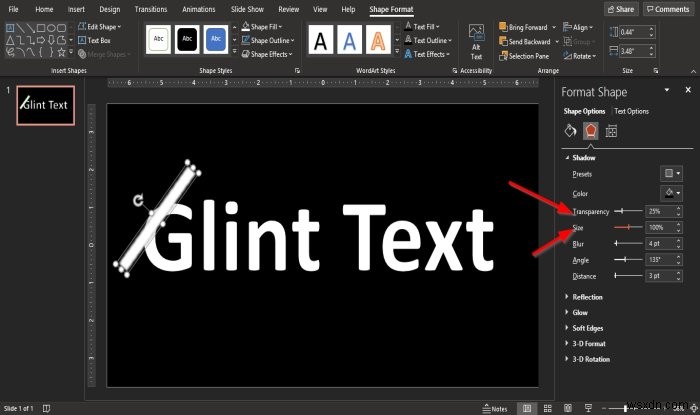 【PowerPoint】グリント(スパークル)テキストアニメーションの作り方