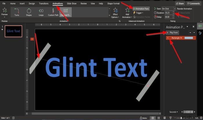 【PowerPoint】グリント(スパークル)テキストアニメーションの作り方