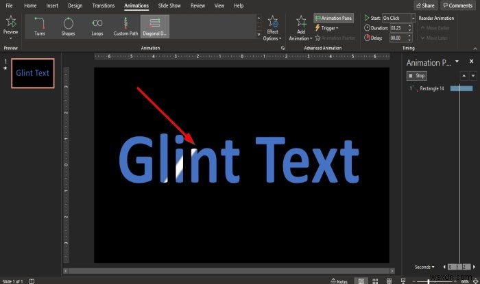 【PowerPoint】グリント(スパークル)テキストアニメーションの作り方