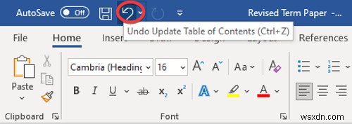 Microsoft Wordで「エラー! ブックマークが定義されていません」を修正する方法