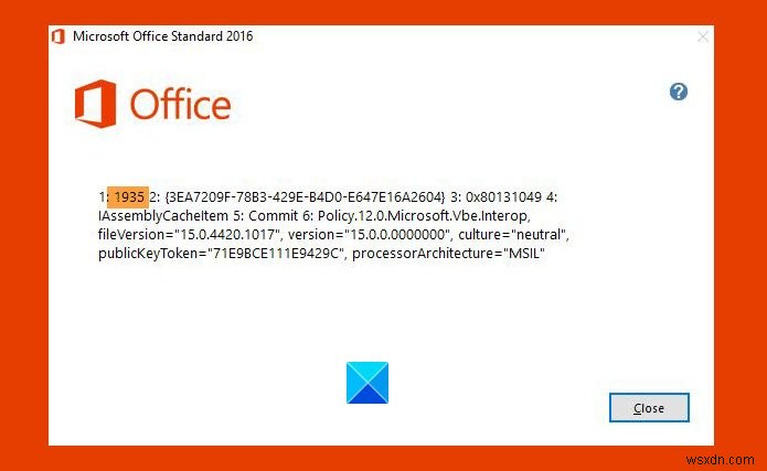 Officeやその他のプログラムのインストール時にエラー1935が発生する原因と対処法