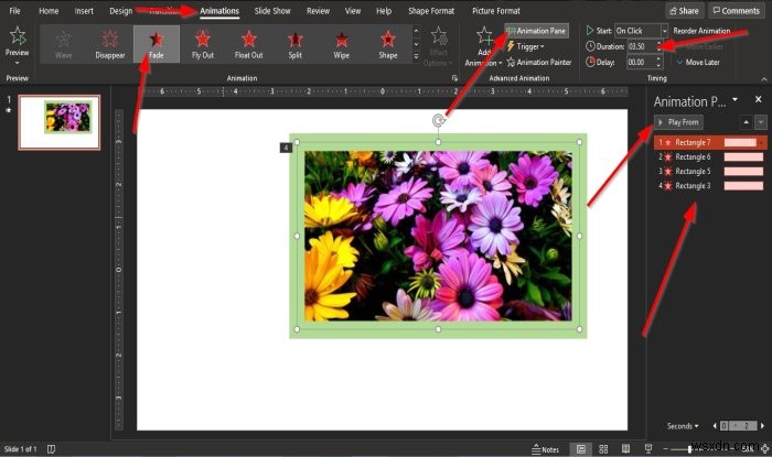 【PowerPoint】画像が自動で切り替わるアニメーション付き額縁の作り方