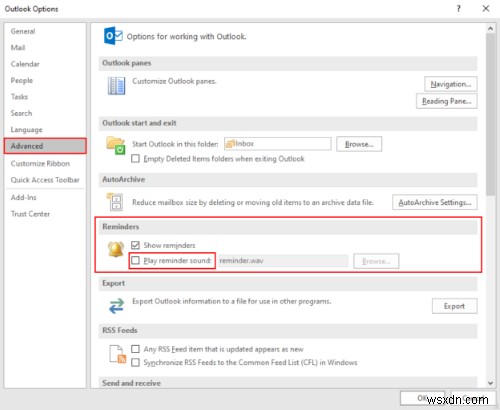 Windows 10のOutlookアプリで効果音をオン・オフに切り替える方法