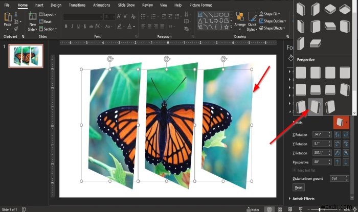 PowerPointで画像を分割する「スプリット効果」の作成方法