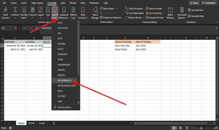 ExcelのNETWORKDAYS関数の使い方|土日・祝日を除いた営業日数を簡単に計算する方法