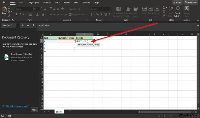 Microsoft ExcelのREPT関数の使い方｜文字列を指定した回数だけ繰り返す方法
