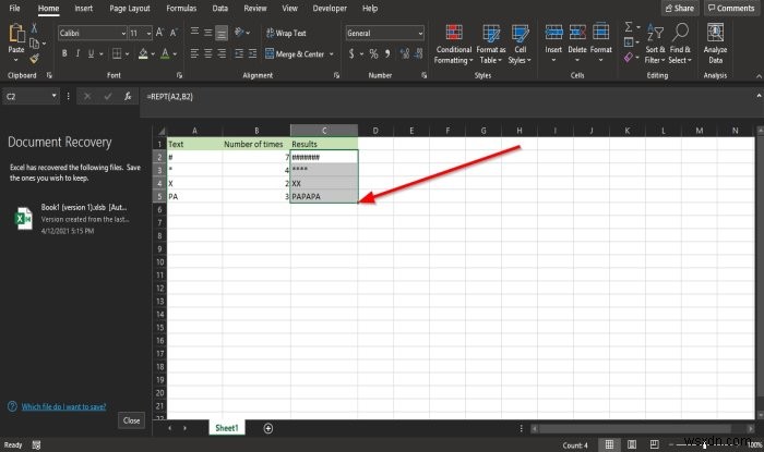 Microsoft ExcelのREPT関数の使い方｜文字列を指定した回数だけ繰り返す方法