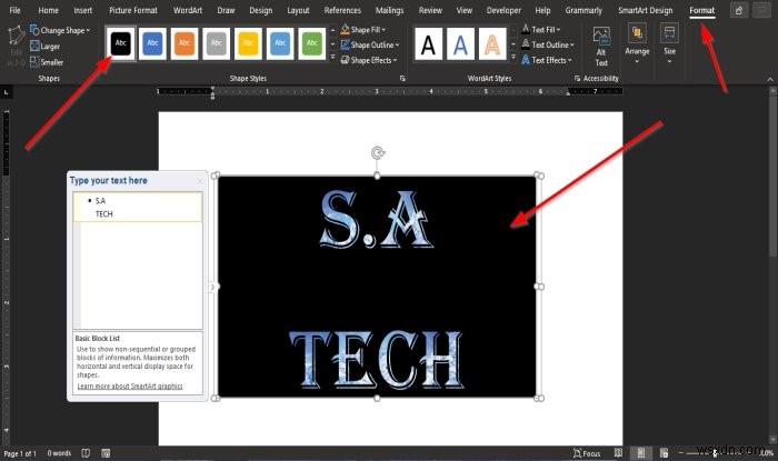 【Word】文字の中に画像を埋め込む方法|SmartArtのテキストボックスを活用するテクニック