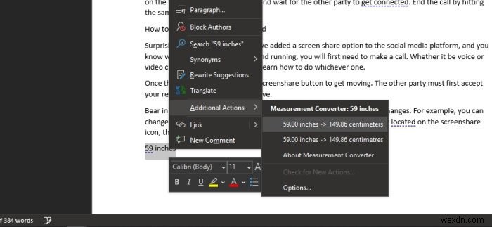 Microsoft Officeで「測定単位の変換(Measurement Converter)」を使う方法