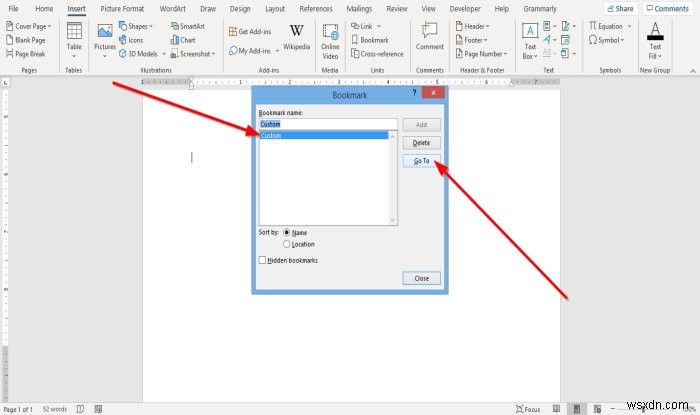 Microsoft Wordでブックマークを作成・挿入・移動する方法