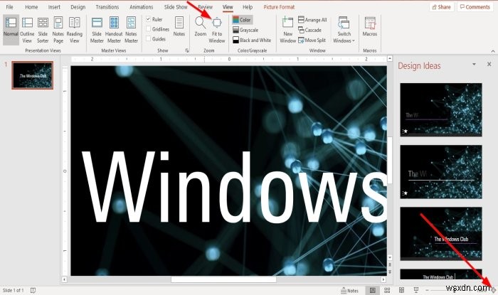 Microsoft PowerPointでズームレベルを変更する方法|拡大・縮小・ウィンドウに合わせる設定