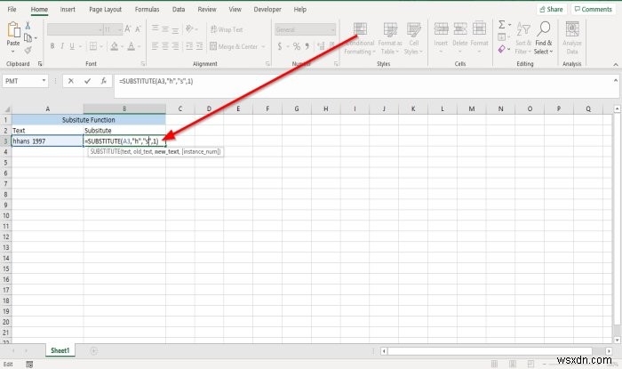 Microsoft ExcelでSUBSTITUTE関数とREPLACE関数を使う方法