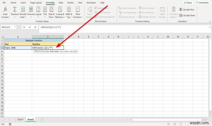 Microsoft ExcelでSUBSTITUTE関数とREPLACE関数を使う方法