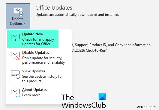 Windows 11/10でMicrosoft Officeを手動で更新する方法