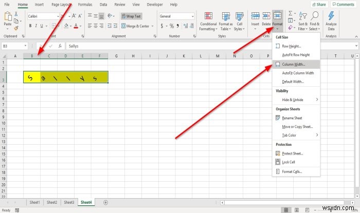 Microsoft Excelで行の高さと列の幅を変更する方法