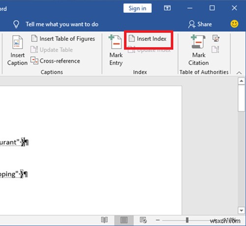 Microsoft Wordでインデックス（索引）を作成・更新する方法