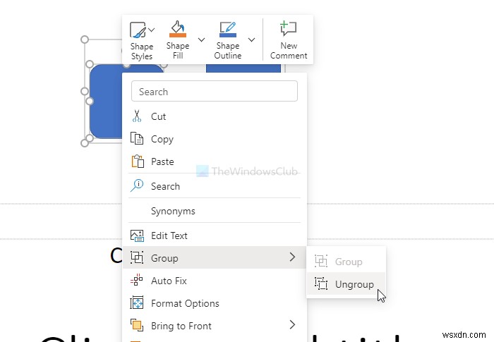 PowerPoint OnlineとGoogleスライドでオブジェクトをグループ化・解除する方法