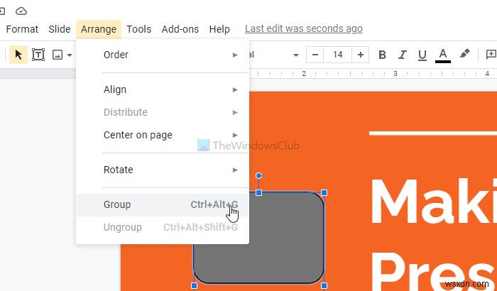 PowerPoint OnlineとGoogleスライドでオブジェクトをグループ化・解除する方法